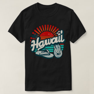 Hawaii Oahu Flip Flop Sandalen Zomer Strand Retro T-shirt