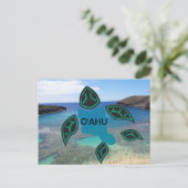 Hawaii Oahu Island Turtle Briefkaart (Staand voorkant)