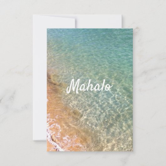 Hawaii Ocean Aloha Heart Sticker Napkins Bedankkaart (Voorkant)