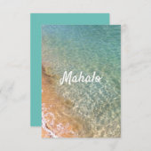 Hawaii Ocean Aloha Heart Sticker Napkins Bedankkaart (Voorkant / Achterkant)