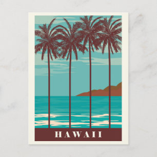 Hawaii Ocean Beach Palm Tree Briefkaart