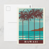  Hawaii Ocean Beach Palm Tree Briefkaart (Voorkant / Achterkant)
