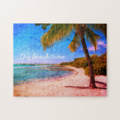 Hawaii Ocean Palm Tree foto op strandtijd Legpuzzel (Horizontaal)