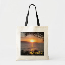 Hawaii Ocean Sunset schilderachtig herbruikbare ta Tote Bag