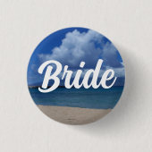 Hawaii Ocean Uitzicht Bride Button (Voorkant)