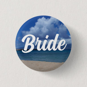 Hawaii Ocean Uitzicht Bride Button