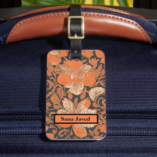 Hawaii ohio patroon v2 forale aangepaste naam bagagelabel (Voorkant Insitu 2)