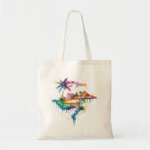 Hawaii ontwerp met kleurrijke splatters tote bag (Voorkant)