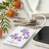 Hawaii Orchids paars en wit Sleutelhanger (Voorkant Rechts)