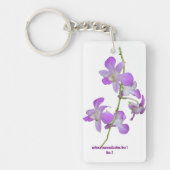 Hawaii Orchids paars en wit Sleutelhanger (Voorkant)