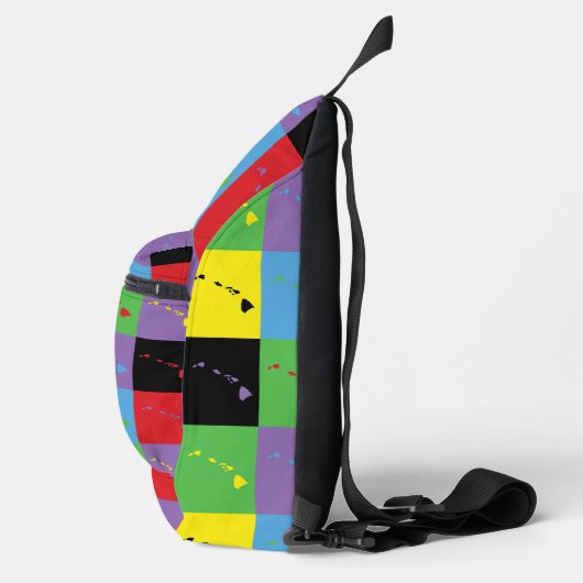Hawaii Outline Pop Art State Pattern Sling Bag (Rechts)
