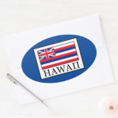 Hawaii Ovale Sticker (Envelop)