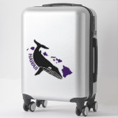 Hawaii Paarse eilanden Humpback Sticker (Koffer)