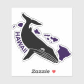 Hawaii Paarse Islands Humpback Sticker (Vel)