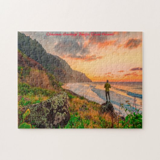 Hawaii Pacific Ocean. kerstcadeautjes Legpuzzel (Horizontaal)
