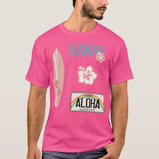 Hawaii Pack Roze T-shirt (Voorkant)