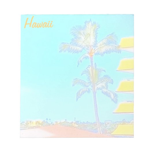 Hawaii Palm Scene notitieblok (Voorkant)