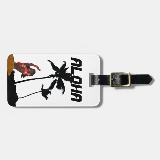 Hawaii Palm Tree Bagagelabel (Voorkant horizontaal)