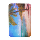 Hawaii Palm Tree  Kijk Foto op Beach Time Badmat (Voorkant Verticaal)