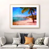 Hawaii Palm Tree Kijk Foto op Beach Time Poster
