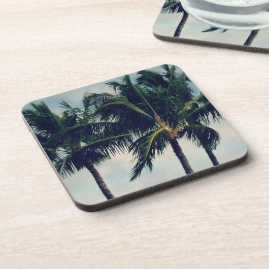 Hawaii Palm Trees Bier Onderzetter (Linkerzijde)