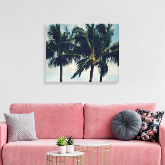 Hawaii Palm Trees Canvas Afdruk (Insitu (Woonkamer))