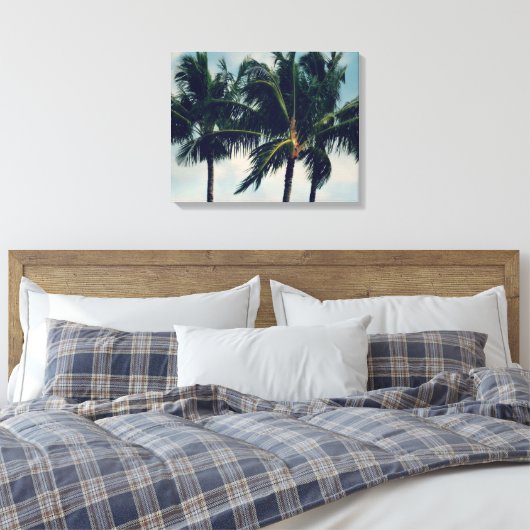 Hawaii Palm Trees Canvas Afdruk (Insitu (Slaapkamer))