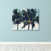 Hawaii Palm Trees Canvas Afdruk (Insitu (Houten vloer))