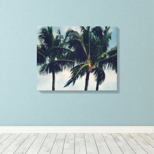 Hawaii Palm Trees Canvas Afdruk (Insitu (Houten vloer))