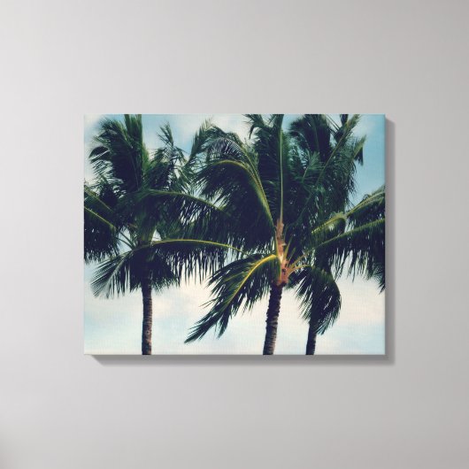 Hawaii Palm Trees Canvas Afdruk (Voorkant)