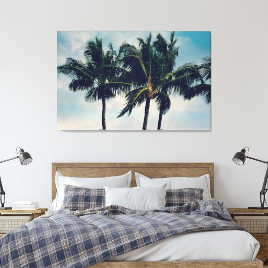 Hawaii Palm Trees Canvas Afdruk (Insitu (Slaapkamer))