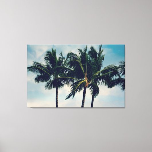 Hawaii Palm Trees Canvas Afdruk (Voorkant)