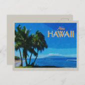 Hawaii Palm Trees en Molokai Vintage Travel Briefkaart (Voorkant / Achterkant)