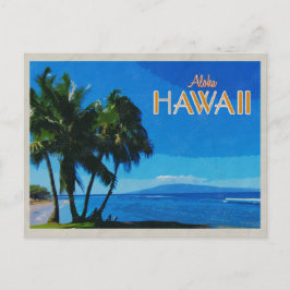 Hawaii Palm Trees en Molokai Vintage Travel Briefkaart