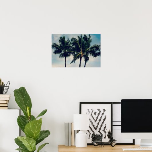 Hawaii Palm Trees Poster (Thuiskantoor)