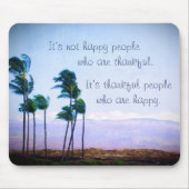 Hawaii Palmbomen Gelukkige dankbare mensen citeren Muismat (Voorkant)