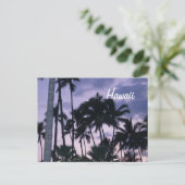 Hawaii palmbomen op zonsondergang briefkaart (Staand voorkant)