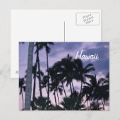 Hawaii palmbomen op zonsondergang briefkaart (Voorkant / Achterkant)