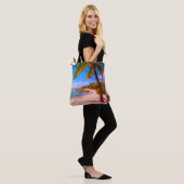 Hawaii  palmboom foto op het strand Time Quote Tote Bag (Op model)