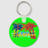 Hawaii palmboom sleutelhanger (Voorkant)
