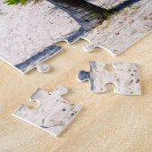 Hawaii palmboom tropisch strand op strandtijd legpuzzel (Zijkant)