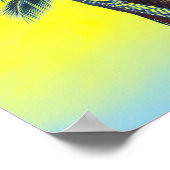 Hawaii palmgeel poster (Hoek)