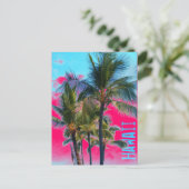 Hawaii palmroze briefkaart (Staand voorkant)