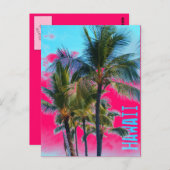 Hawaii palmroze briefkaart (Voorkant / Achterkant)