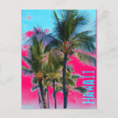 Hawaii palmroze briefkaart (Voorkant)
