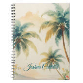 Hawaii Palms Calligraphy Simple Professional Name Notitieboek (Voorkant)