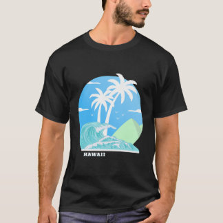 Hawaii Palms Island Zuid-Zeeen Surfen Aloha Souve T-shirt