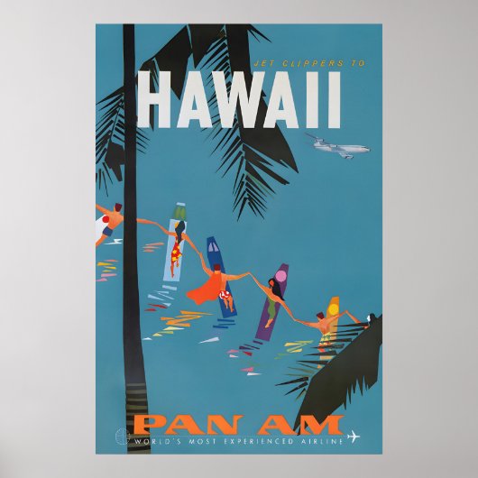 Hawaii - Pan American Clipper Reisposter Prints (Voorkant)