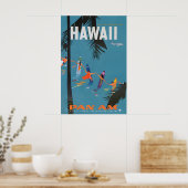 Hawaii - Pan American Clipper Reisposter Prints (Keuken)