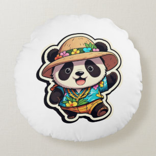 Hawaii Panda Paradise Rond Kussen